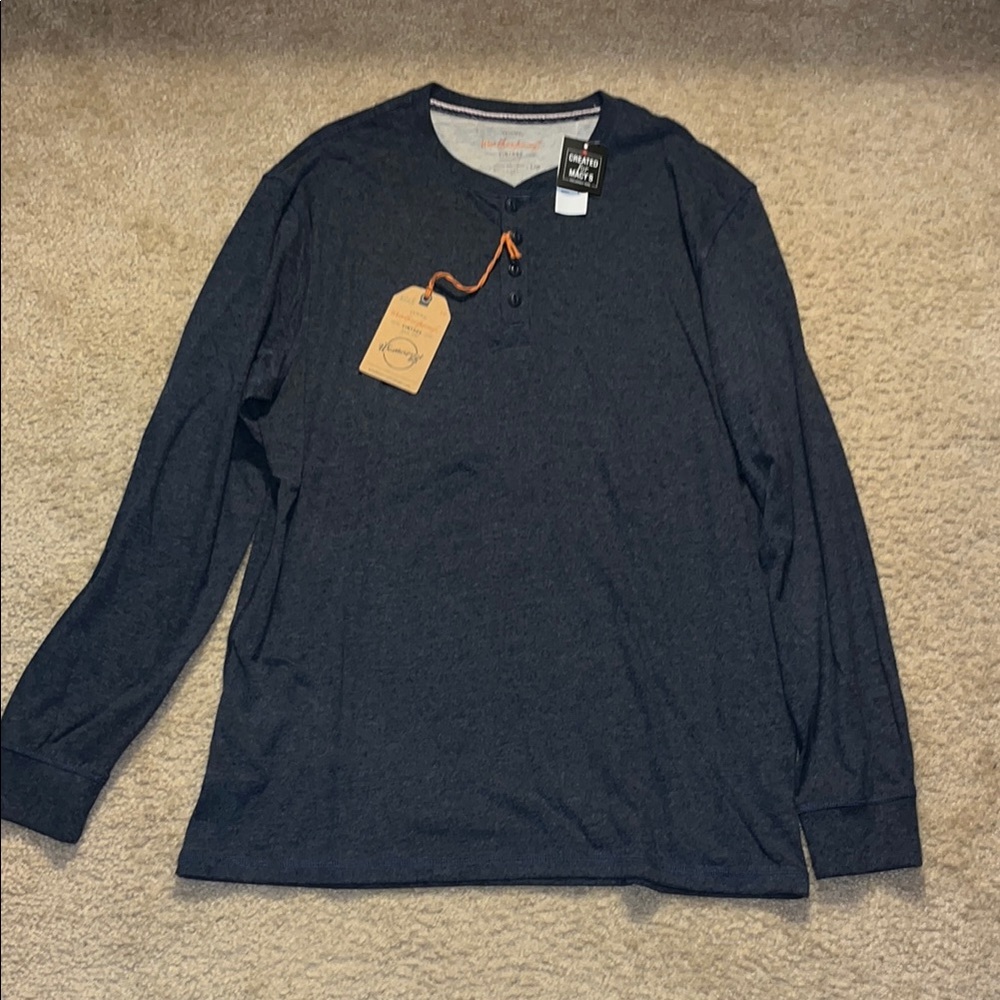 Men's Blue Long Sleeve Shirt